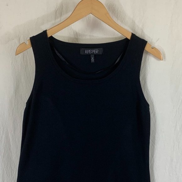 Kasper Knit Tank in Black - Picture 1 of 6